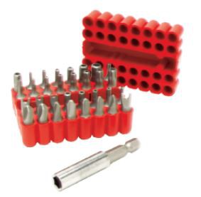 Set de bits de seguretat de 33 peces amb suport magnètic