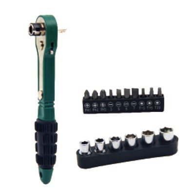 Joc de tornavís de 17 peces amb mànec de trinquet